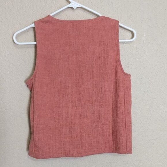 Madewell Texture & Thread Sleeveless Wrap Tie Shirt xxs - Picture 9 of 9